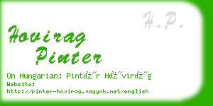 hovirag pinter business card